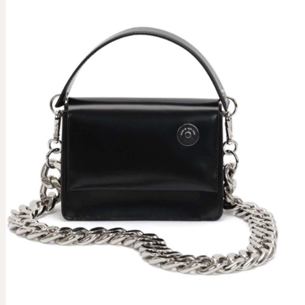 Kara Black Baby Pinch bag with Chain